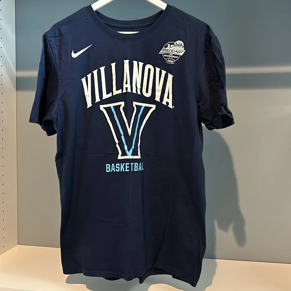 Villanova Basketball T-shirt. 2017 Big East tournament. Sz large. Blue w/white. - Picture 2 of 10